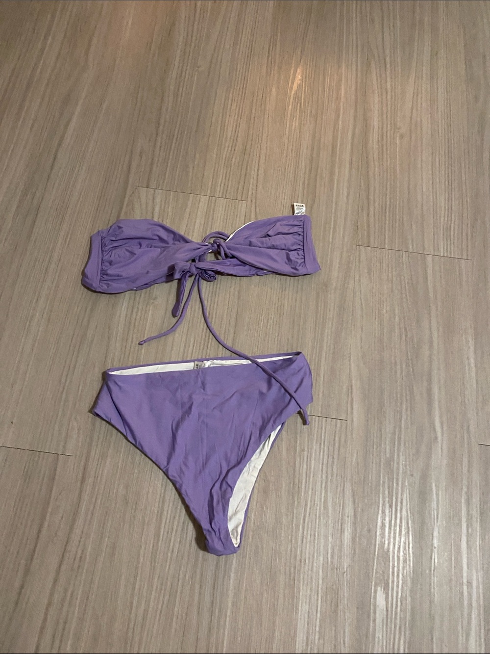 VENUS Purple Bandeau Bikini Set